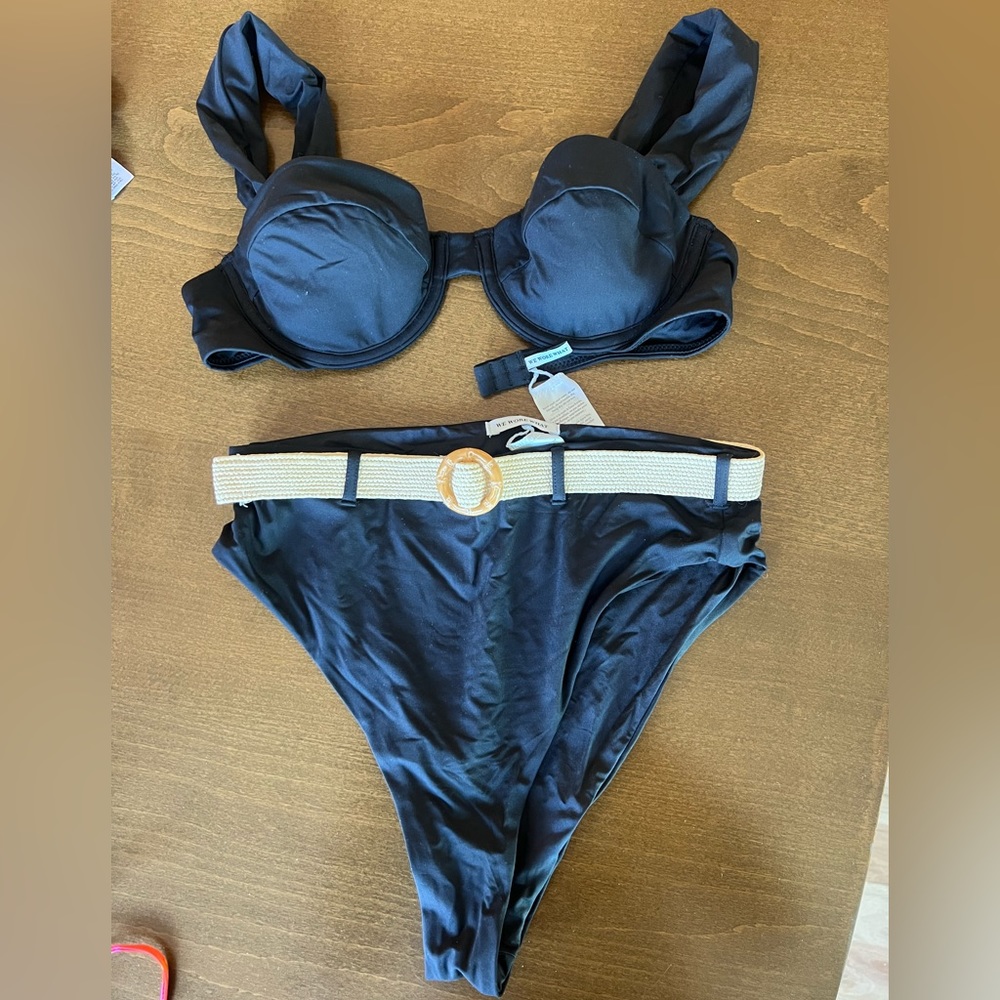 NWT WeWoreWhat Black Bikini